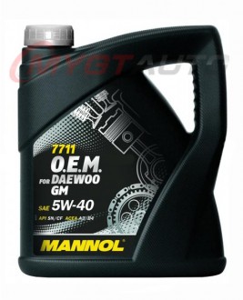 MANNOL O.E.M. Daewoo GM 5W-40 4 л