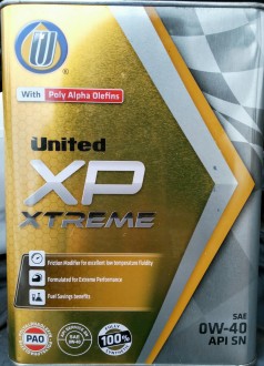 United XP XTREME 0W-40 SN/CF 1 л
