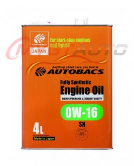 AUTOBACS ENGINE OIL 0W-16 SN SYNTHETIC 4 л