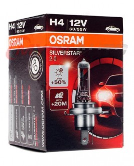 OSRAM H4 12V 60/55W P43t +50% Silverstar Long Life