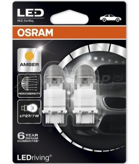 OSRAM P27/7W 12V-LED 1,42/0,54W (W2,5x16d) Amber S-8 LEDriving premium